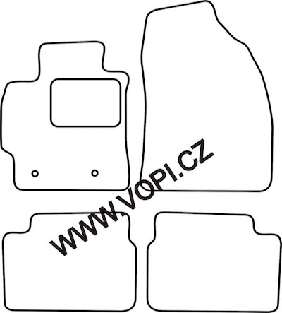 Textil-Autoteppiche Toyota Corolla Sedan 2007 - 2013 Autofit (4764)